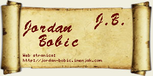 Jordan Bobić vizit kartica